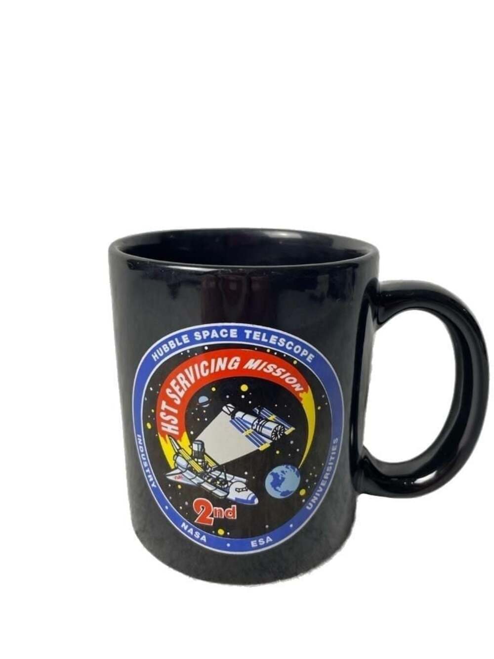 Vintage NASA Hubble Space Telescope 2nd Servicing Mission Commemorative Black Co